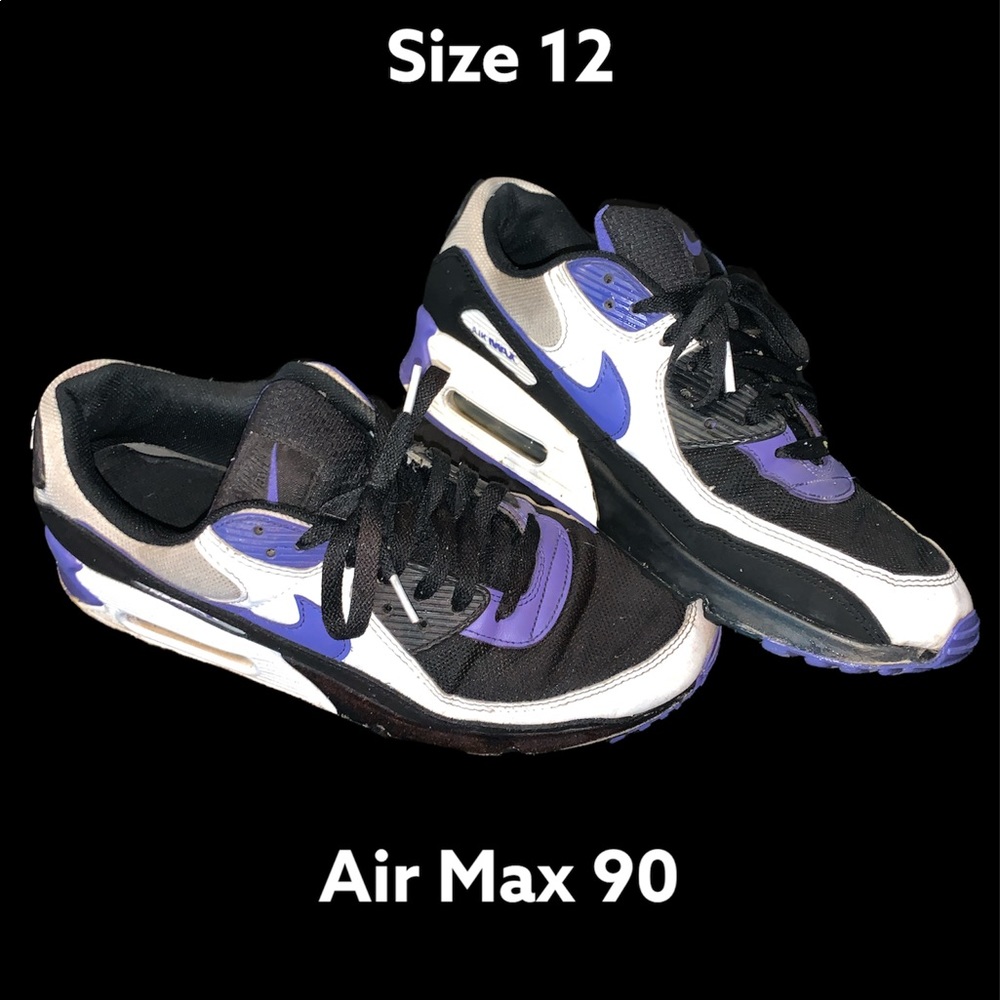 Air Max 90’s Purple, White and Black Size 12